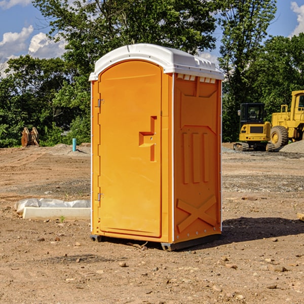 can i customize the exterior of the porta potties with my event logo or branding in Aroma Park